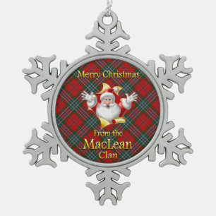 Scottish Clan MacLean met kerstversiering Tin Sneeuwvlok Ornament