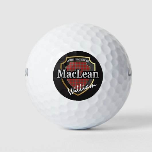 Scottish Clan MacLean Personalize Jouw naam Golfballen (Voorkant)