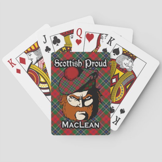 Scottish Clan MacLean Tartan Deck Pokerkaarten (Achterkant)