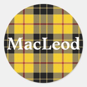 Scottish Clan MacLeod of Lewis Tartan Pset Ronde Sticker