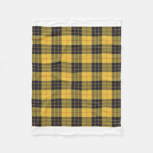 Scottish Clan MacLeod of Lewis Yellow Black Tartan Fleece Deken