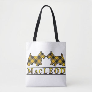 Scottish Clan MacLeod Scottie Dogs Tartan Pset Tote Bag