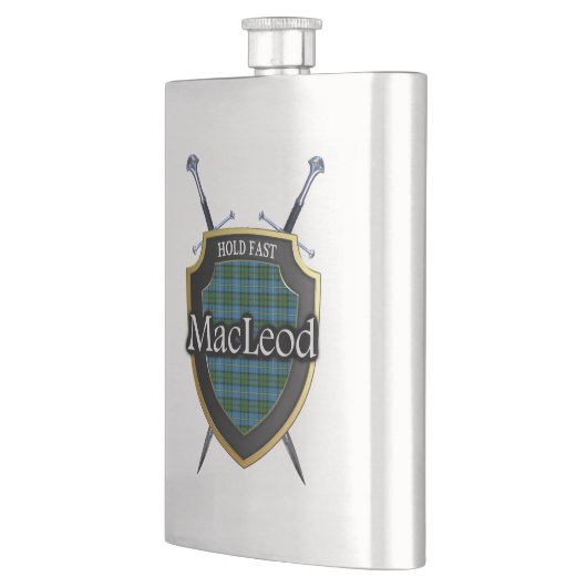 Scottish Clan MacLeod Tartan Shield en Swords Heupfles (Links)