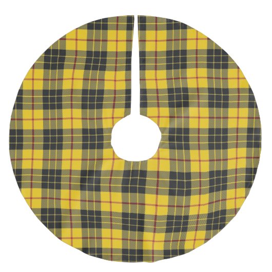 Scottish Clan MacLeod Yellow Black Tartan Kerstboom Rok (Voorkant)