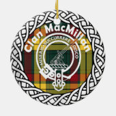 Scottish Clan MacMillan Tartan en Crest Keramisch Ornament (Achterkant)