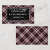 Scottish Clan MacPherson Tartan Pset Visitekaartje (Voorkant / Achterkant)