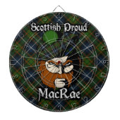 Scottish Clan MacRae Tartan Dartboard Dartbord (Voorkant)