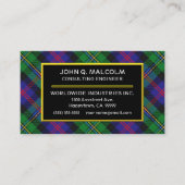 Scottish Clan Malcolm Tartan Pset Visitekaartje (Voorkant)