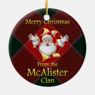 Scottish Clan McAlister kerstversiering Keramisch Ornament