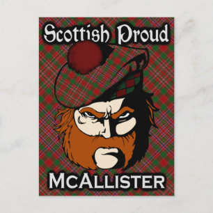 Scottish Clan McAllister Tartan Briefkaart