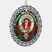 Scottish Clan McCulloch Tartan en Crest Keramisch Ornament (Rechts)