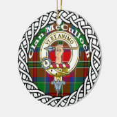 Scottish Clan McCulloch Tartan en Crest Keramisch Ornament (Links)