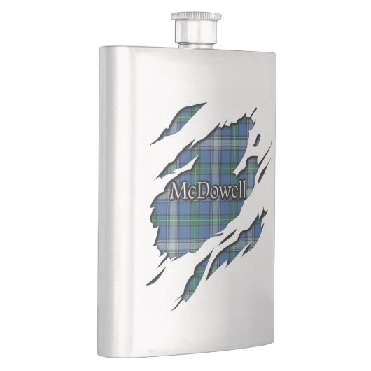 Scottish Clan McDowell MacDowall Tartan Flacon (Rechts)