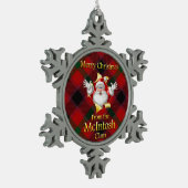 Scottish Clan McIntosh Kerstannament Tin Sneeuwvlok Ornament (Links)