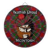 Scottish Clan McIntosh Tartan Dartboard Dartbord (Voorkant)