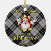 Scottish Clan McPherson met kerstversiering Keramisch Ornament (Achterkant)
