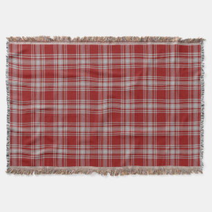 Scottish Clan Menzies Red en White Tartan Deken