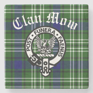 Scottish Clan Mow Crest & Tartan Stenen Onderzetter