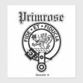 Scottish Clan Primrose Crest Badge Large Sticker (Vel)