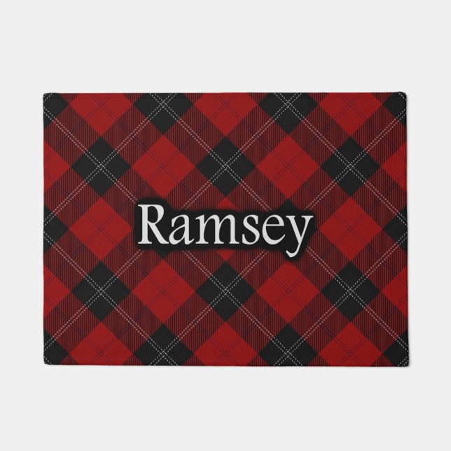 Scottish Clan Ramsay Ramsey Tartan Deurmat (Voorkant)