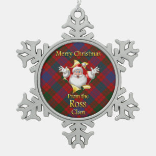 Scottish Clan Ross Kerstornament Tin Sneeuwvlok Ornament