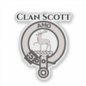 Scottish Clan Scott Crest Badge Sticker (Voorkant)