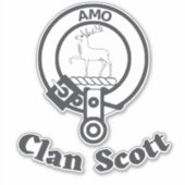 Scottish Clan Scott Crest Badge XL Sticker (Voorkant)