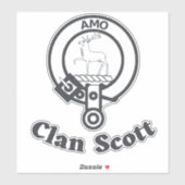 Scottish Clan Scott Crest Badge XL Sticker (Vel)
