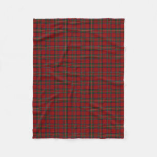 Scottish Clan Stewart Royal Red Classic Tartan Fleece Deken