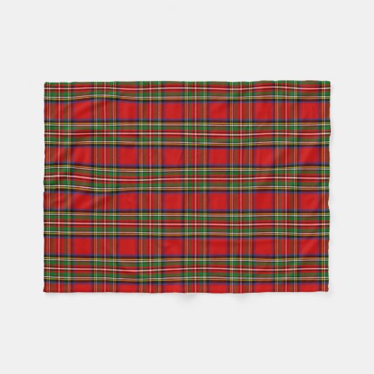 Scottish Clan Stewart Tartan Pset Fleece Deken (Voorkant (Horizontaal))