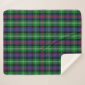 Scottish Clan Sutherland Tartan Pset Sherpa Deken (Voorkant (horizontaal))