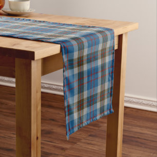 Scottish Clan Thompson Blue Gray Tartan Pset Korte Tafelloper