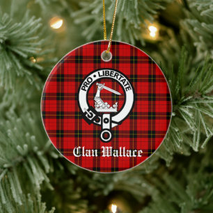 Scottish Clan Wallace Crest Badge Keramisch Ornament