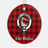 Scottish Clan Wallace Crest Badge Keramisch Ornament (Links)