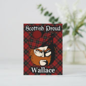 Scottish Clan Wallace Tartan Briefkaart (Staand voorkant)