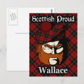 Scottish Clan Wallace Tartan Briefkaart (Voorkant / Achterkant)