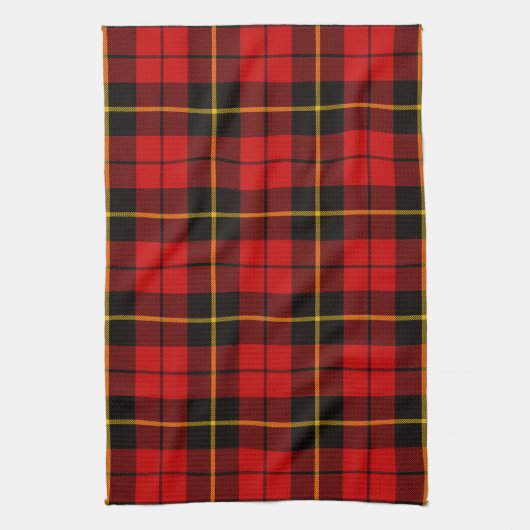 Scottish Clan Wallace Tartan Pset Theedoek (Verticaal)