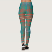 Scottish Clan Wilson Tartan Green Blue Pset Leggings (Achterkant)