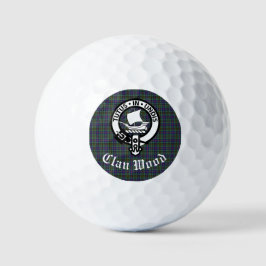 Scottish Clan Wood Crest & Tartan Golfballen