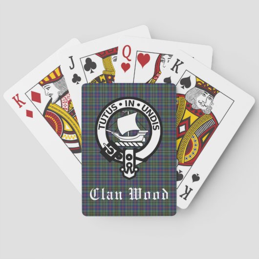 Scottish Clan Wood Crest & Tartan Pokerkaarten (Achterkant)