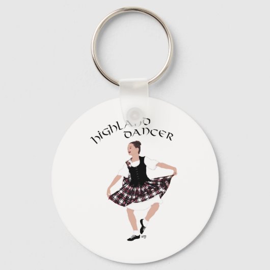 Scottish Country Dancer Sleutelhanger (Voorkant)