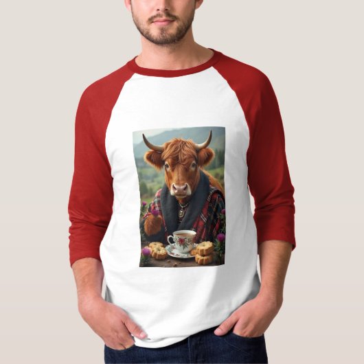 Scottish Cow avec t-shirt thé (Devant)