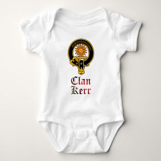 Scottish crest and tartan clan name romper (Voorkant)
