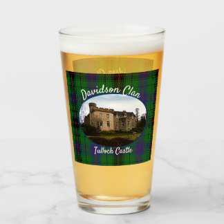 Scottish Davidson Clan Castle Tartan Family Glass Glas