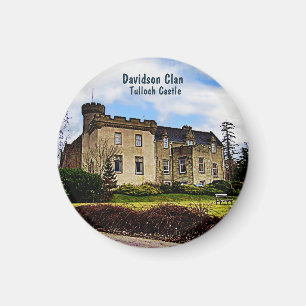 Scottish Davidson Clan's Tulloch Castle Magnet Magneet
