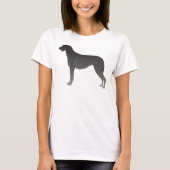Scottish Deerhound Basic Hondenras Silhouette T-shirt (Voorkant)