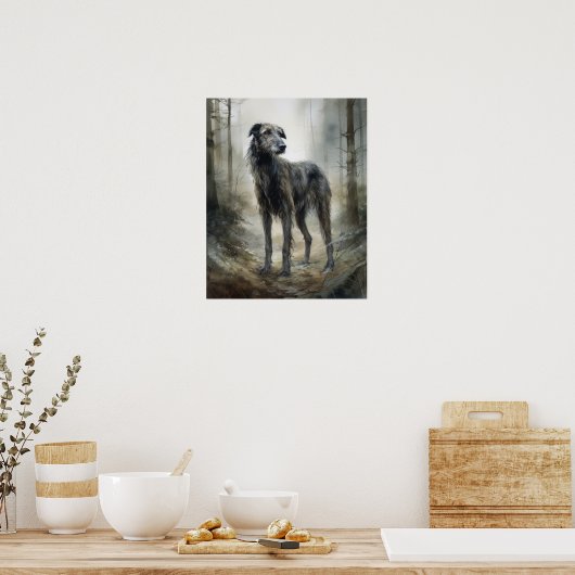 Scottish Deerhound Dog Art Poster (Cuisine)