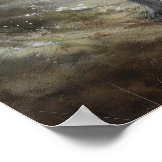 Scottish Deerhound Dog Art Poster (Coin)