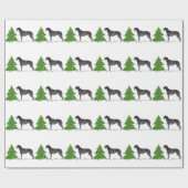 Scottish Deerhound-kerstontwerp Cadeaupapier (Vlak)
