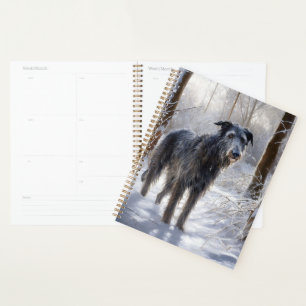 Scottish Deerhound Laissez-le neiger Noël